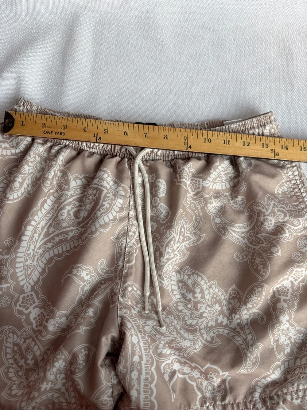 PacSun Beige Paisley Drawstring Swim Shorts -344sku